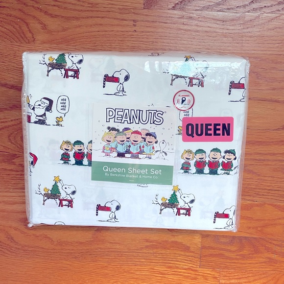 peanuts-bedding-4pc-peanuts-christmas-caroling-queen-sheet-set